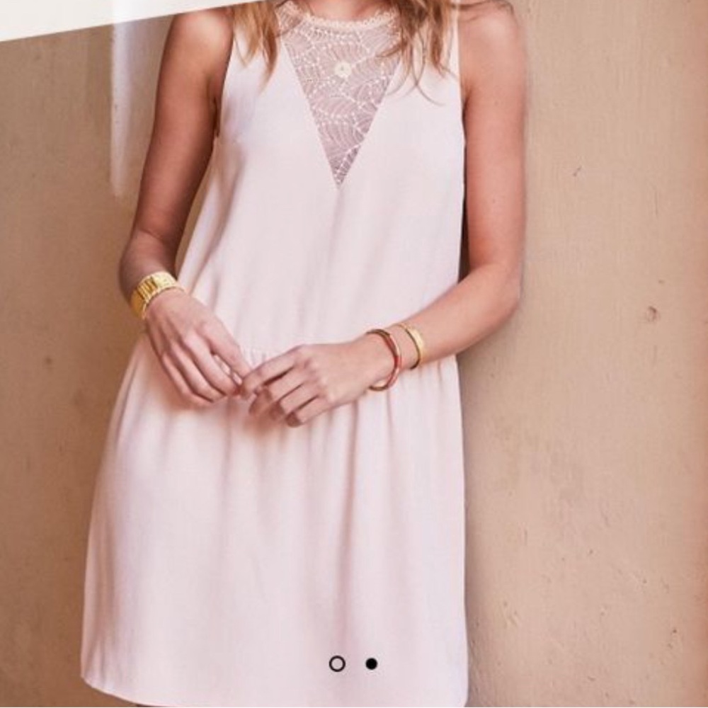 Sezane Rosalie Dress in Nude - Size 34